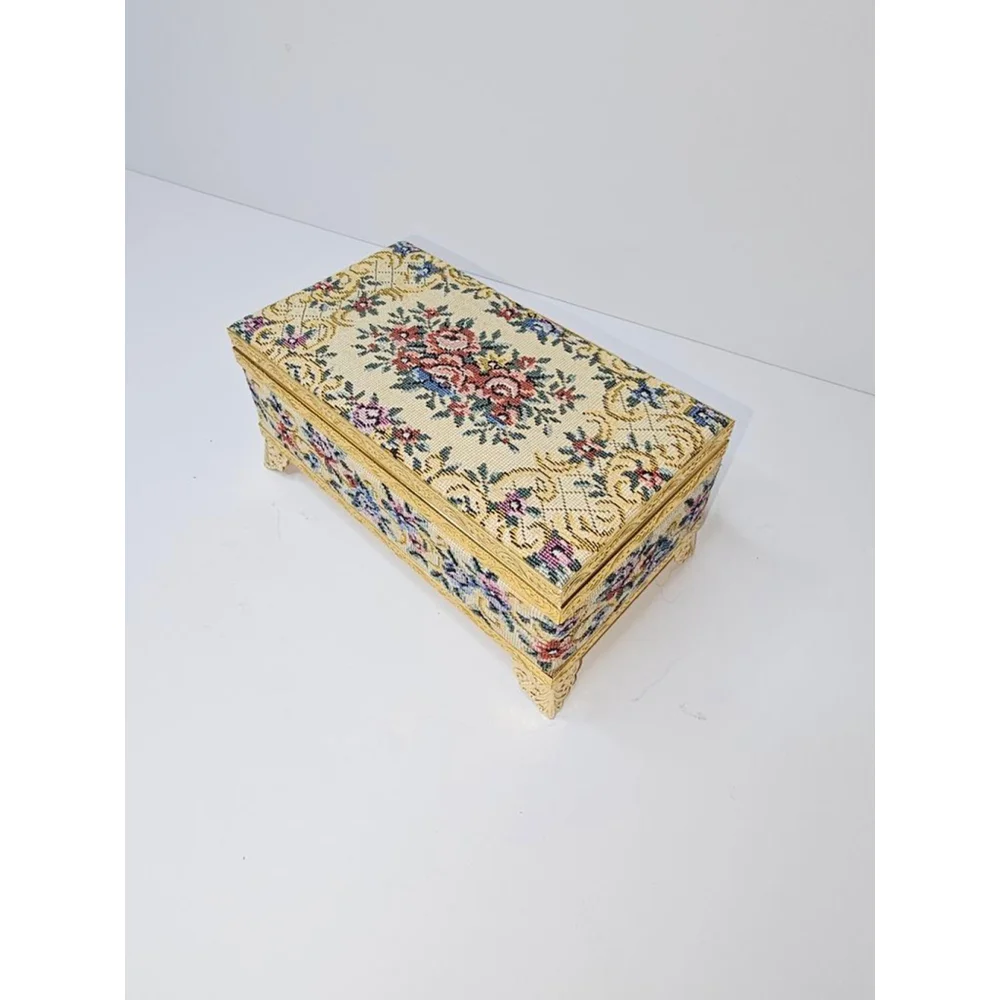 Floral Tapestry Jewelry Box